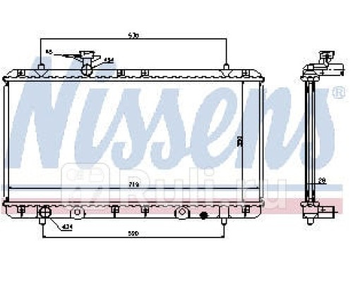 64167A - Радиатор охлаждения (NISSENS) Suzuki Liana (2001-)