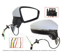 ST-VW71-940-1 - Зеркало правое (SAT) Volkswagen Tiguan (2016-2021)