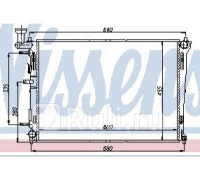 66676 - Радиатор охлаждения (NISSENS) Kia Ceed 1 (2007-)