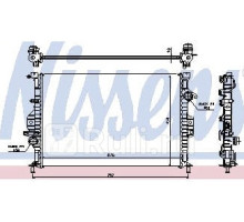 66857 - Радиатор охлаждения (NISSENS) Ford Mondeo 4 рестайлинг (2010-2014)