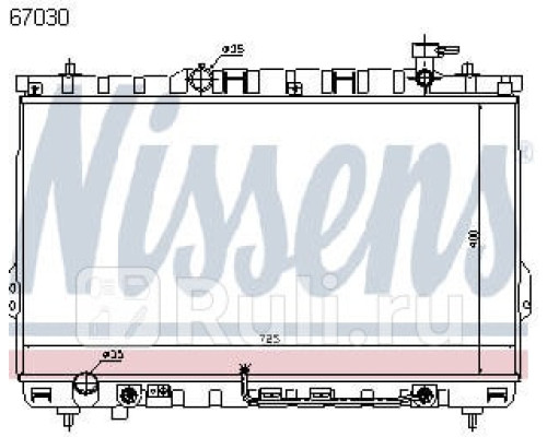 67030 - Радиатор охлаждения (NISSENS) Hyundai Santa Fe Classic (2001-2004)