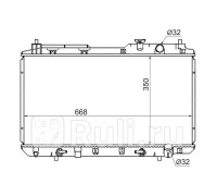 HD0004-2R - Радиатор охлаждения (SAT) Honda CR V 1 (1996-2002)