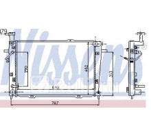 67479 - Радиатор охлаждения (NISSENS) Hyundai Tucson 1 (2004-)