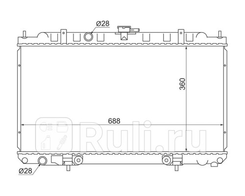 SG-NS0001-16 - Радиатор охлаждения (SAT) Nissan Sunny FB15 (1998-2004)
