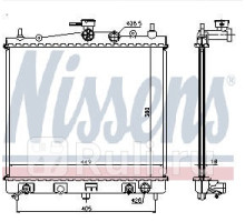 68700A - Радиатор охлаждения (NISSENS) Renault Clio 3 (2005-2009)