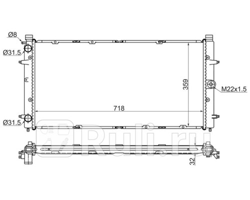 SG-VW00T4-D - Радиатор охлаждения (SAT) Volkswagen Transporter T4 (1990-2003)