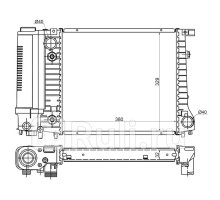 SG-BW0009 - Радиатор охлаждения (SAT) BMW E30 (1982-1990)