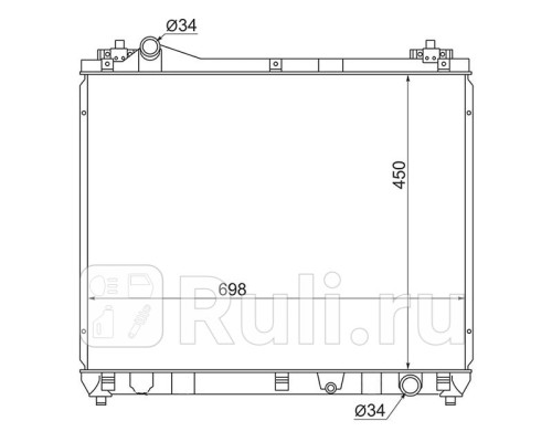 SK0006-M16A - Радиатор охлаждения (SAT) Suzuki Grand Vitara (2005-2015)