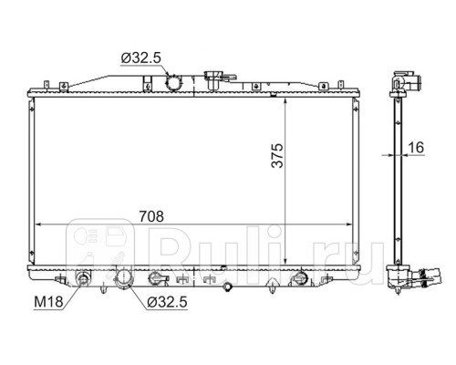 HD0003-CL-2.0 - Радиатор охлаждения (SAT) Honda Accord 7 (2003-2008)