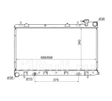 SB0001-99 - Радиатор охлаждения (SAT) Subaru Impreza GD/GG (2000-2007)