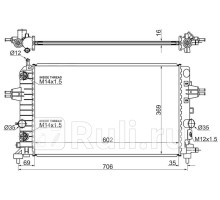 SG-OP0006-04-1 - Радиатор охлаждения (SAT) Opel Astra H (2004-2010)