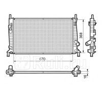 DRM10075 - Радиатор охлаждения (DENSO) Ford Focus 2 рестайлинг (2008-2011)