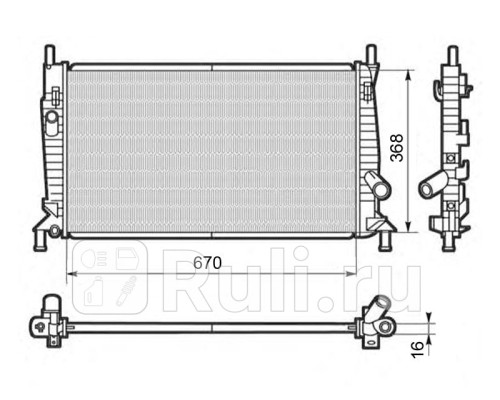 DRM10075 - Радиатор охлаждения (DENSO) Ford Focus 2 рестайлинг (2008-2011)