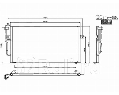 ST-VL02-394-0 - Радиатор кондиционера (SAT) Volvo V40 (1995-2004)