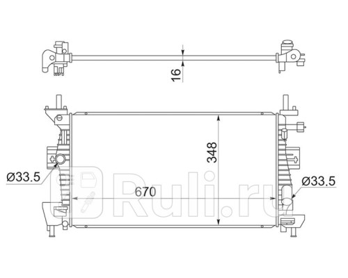 FD0011 - Радиатор охлаждения (SAT) Ford Focus 3 рестайлинг (2014-2019)