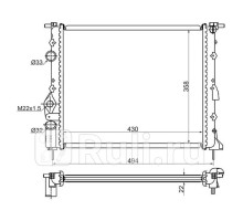 SG-RN0002-R - Радиатор охлаждения (SAT) Renault Scenic 1 (1996-1999)