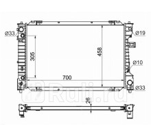 MZ0009-08 - Радиатор охлаждения (SAT) Ford Escape (2007-2012)