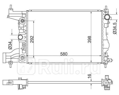 SG-CH0006-1 - Радиатор охлаждения (SAT) Chevrolet Cruze (2009-2015)