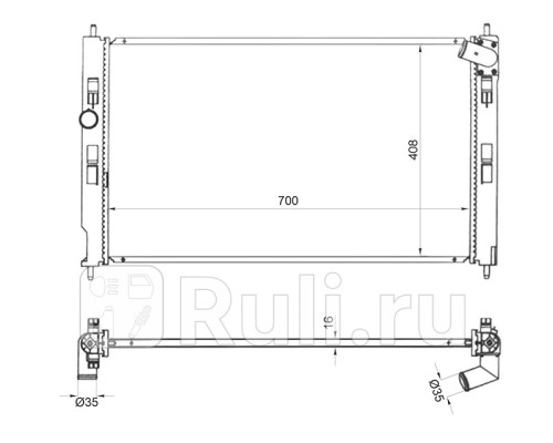 MC0088-02 - Радиатор охлаждения (SAT) Mitsubishi ASX (2010-2016)