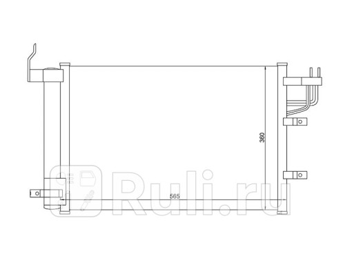 ST-KA43-394-0 - Радиатор кондиционера (SAT) Kia Cerato 1 LD (2003-2007)
