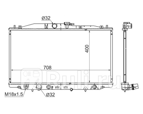 HD0003-CL - Радиатор охлаждения (SAT) Honda Accord 7 (2003-2008)