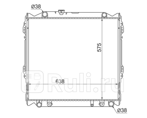 TY0008-J95D-3R - Радиатор охлаждения (SAT) Toyota Land Cruiser Prado 90 (1996-2002)