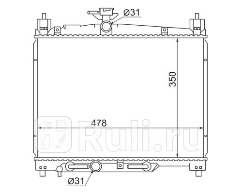 TY000W10-SZ - Радиатор охлаждения (SAT) Toyota Yaris (1999-2005)