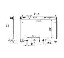 TY000W90-1 - Радиатор охлаждения (SAT) Toyota Yaris (2005-2012)