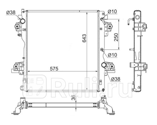 TY0009-150-3.0D - Радиатор охлаждения (SAT) Toyota Land Cruiser Prado 150 (2009-2013)