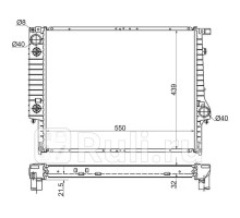 BW0002 - Радиатор охлаждения (SAT) BMW E30 (1982-1990)
