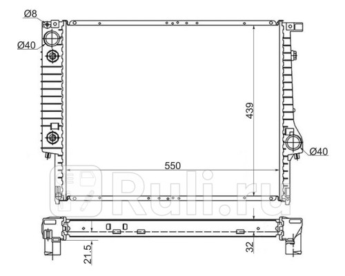 BW0002 - Радиатор охлаждения (SAT) BMW E30 (1982-1990)