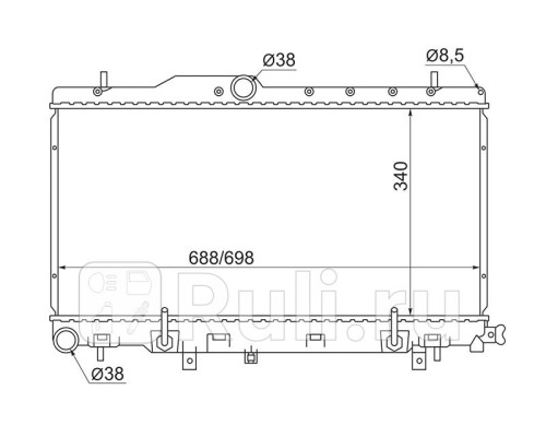 SB0005-T - Радиатор охлаждения (SAT) Subaru Legacy BE/BH (1998-2004)