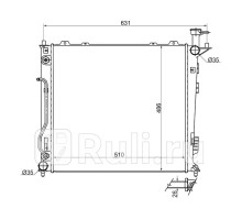 KI0005-09D - Радиатор охлаждения (SAT) Kia Sorento 2 (2009-2021)