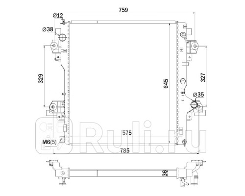 ST-10-0016 - Радиатор охлаждения (SAT) Toyota Land Cruiser Prado 150 рестайлинг (2013-2017)