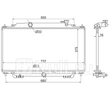 MZ0018 - Радиатор охлаждения (SAT) Mazda 3 BM (2013-2019)