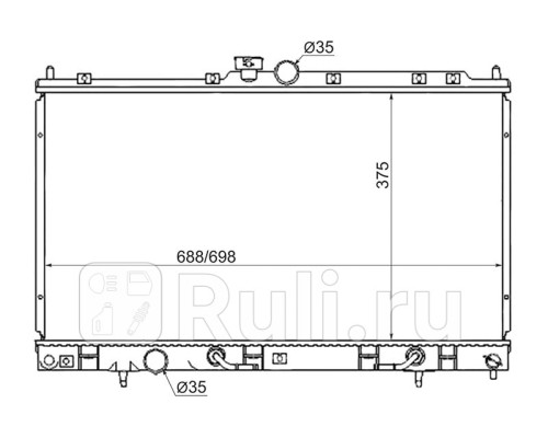 MC0001-CS - Радиатор охлаждения (SAT) Mitsubishi Lancer Cedia (2000-2003)