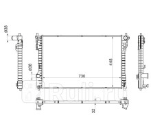 FD0012 - Радиатор охлаждения (SAT) Ford Explorer 5 (2010-2015)
