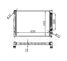 AD0005-1 - Радиатор охлаждения (SAT) Audi A6 C5 (1997-2004)