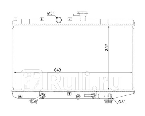 KI0004 - Радиатор охлаждения (SAT) Kia Rio 1 (1999-2005)