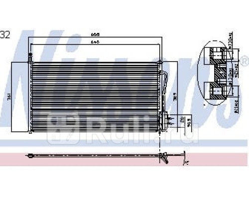 94432 - Радиатор кондиционера (NISSENS) Ford Focus 1 (2001-2005)