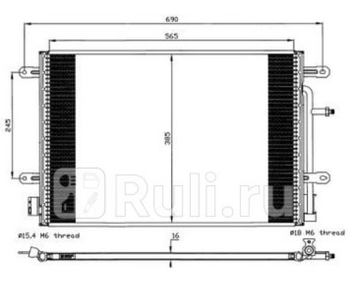 94851 - Радиатор кондиционера (NISSENS) Audi A4 B6 (2001-)