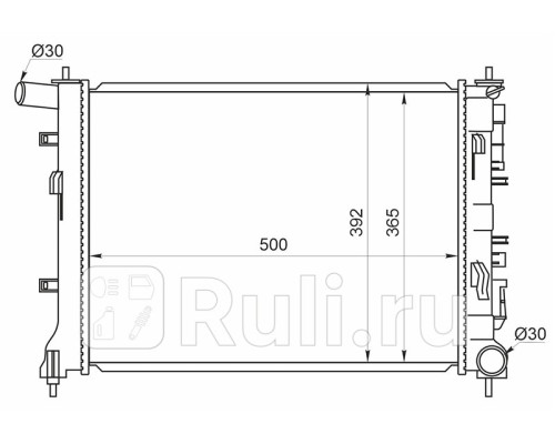 HY0016-2-MT - Радиатор охлаждения (SAT) Kia Rio 4 седан (2017-2021)