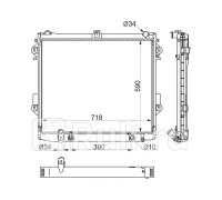 TY0009-200-4.0 - Радиатор охлаждения (SAT) Toyota Land Cruiser 200 рестайлинг (2012-2015)