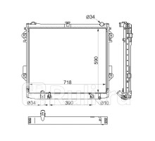 TY0009-200-4.0 - Радиатор охлаждения (SAT) Toyota Land Cruiser 200 рестайлинг 2 (2015-2021)