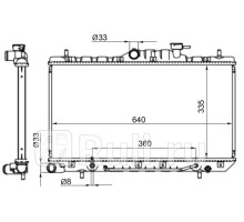 SG-HY0002-AT-R - Радиатор охлаждения (SAT) Hyundai Accent ТагАЗ (2000-2011)