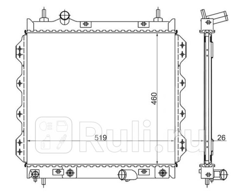 CR0001 - Радиатор охлаждения (SAT) Chrysler PT Cruiser (2000-2005)