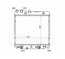 SG-HD00013 - Радиатор охлаждения (SAT) Honda Fit GD (2001-2003)