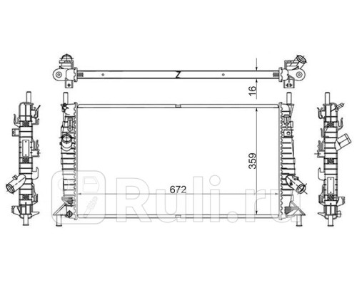 MZ0008 - Радиатор охлаждения (SAT) Ford Focus 2 рестайлинг (2008-2011)