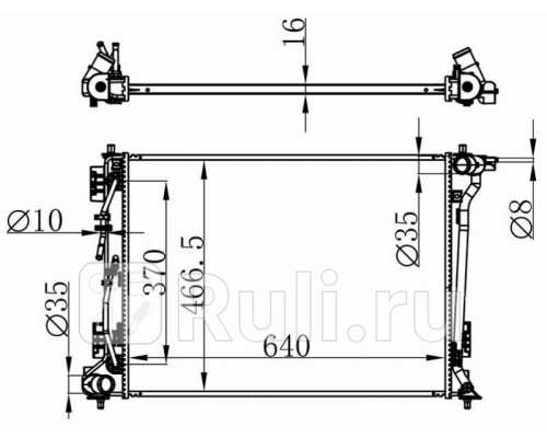 HY0018 - Радиатор охлаждения (SAT) Hyundai Tucson 3 (2015-2021)