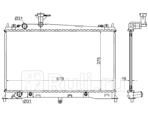 MZ0005-3 - Радиатор охлаждения (SAT) Mazda 6 GG (2002-2008)